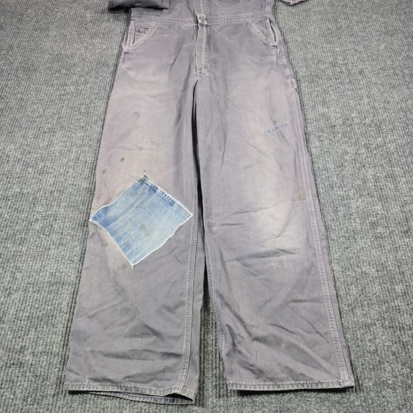 Vintage Penneys Big Mac Coveralls Mens 40L Gray Sanforized Herringbone Twill 50s - Picture 9 of 16